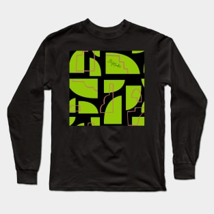 Happy in green- pattern Long Sleeve T-Shirt